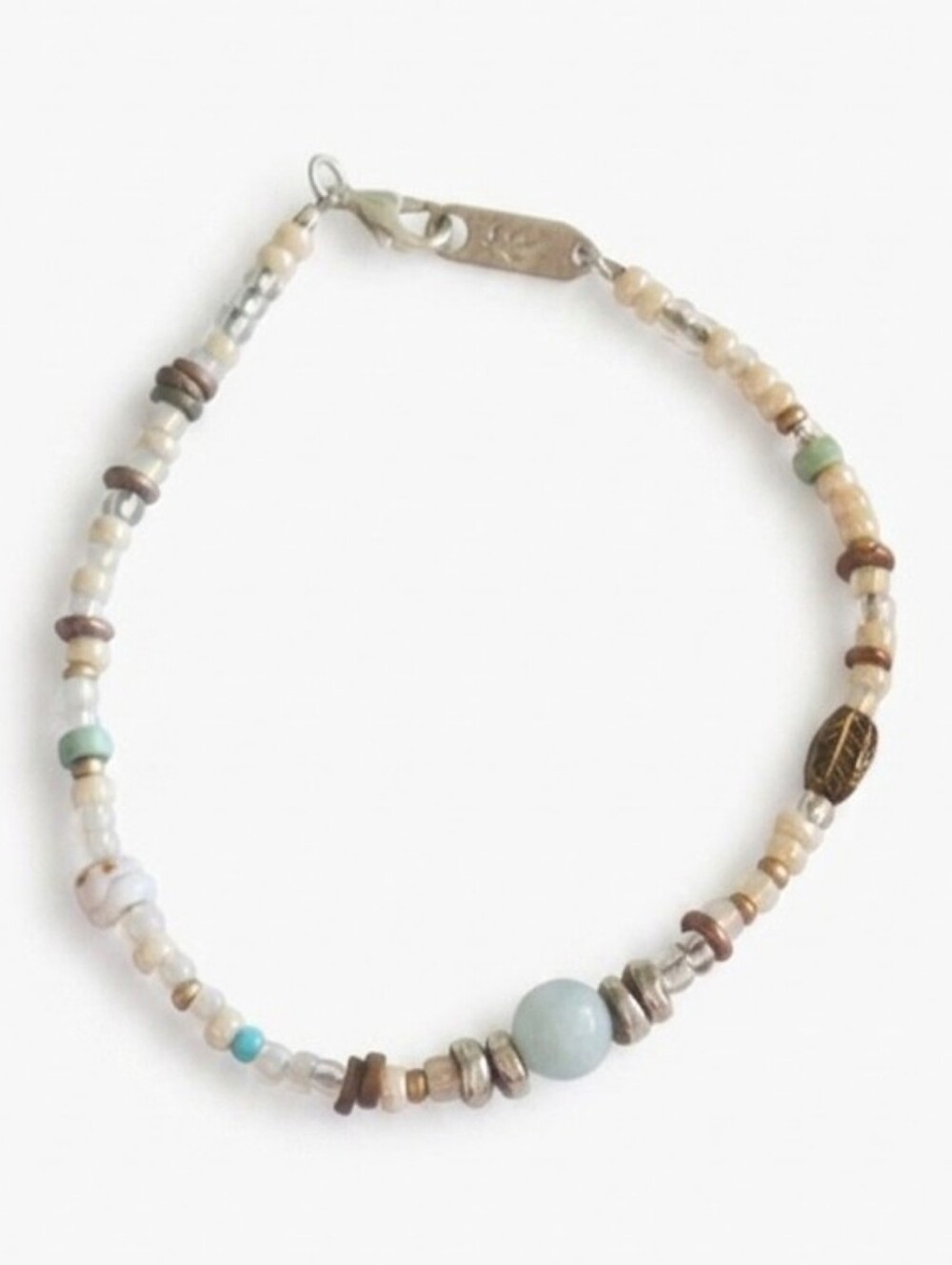 Authentic Hey Harper Beaded Waterproof Bracelet – Cream/Clear Neutral